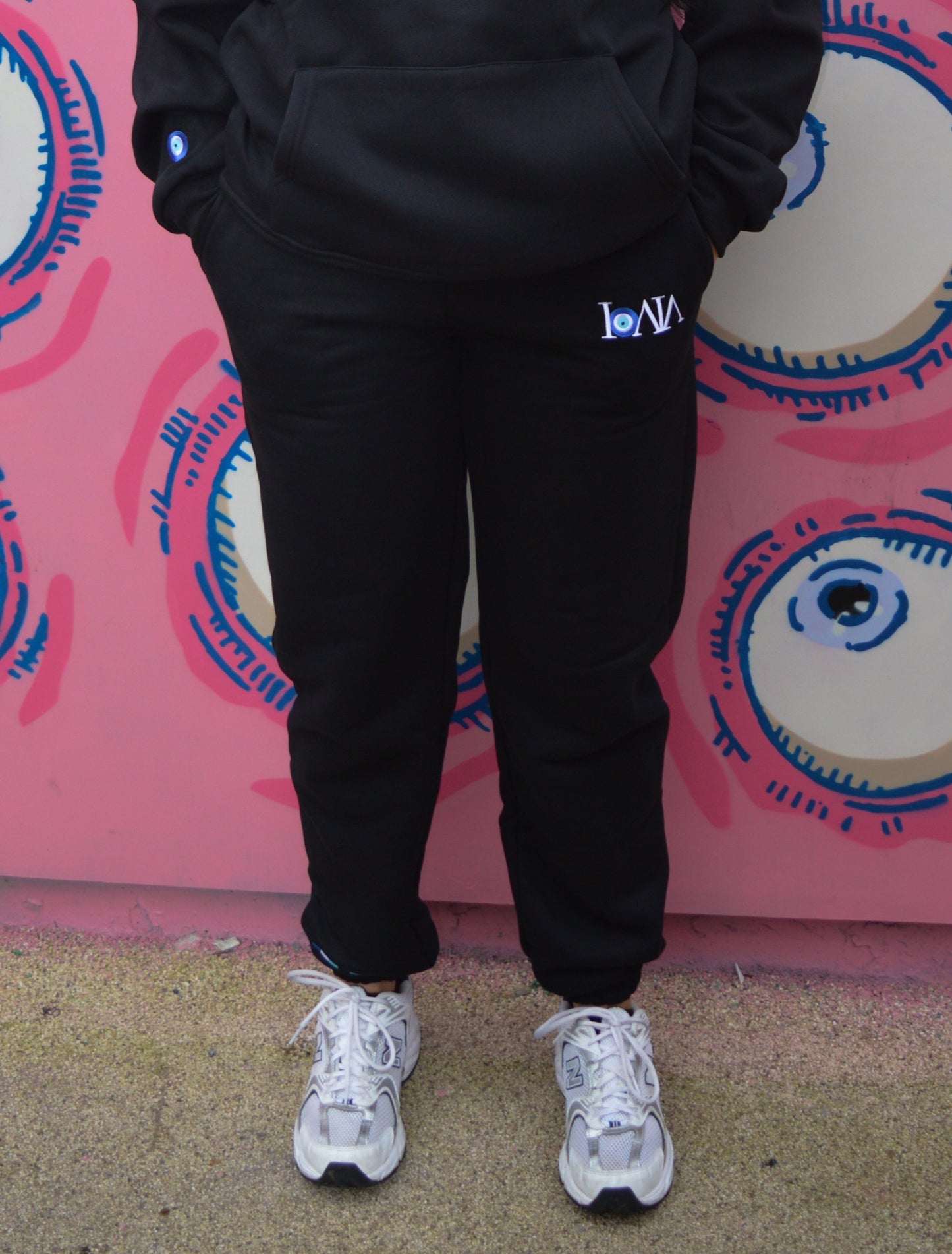 IONIA White logo Tracksuit Bottoms