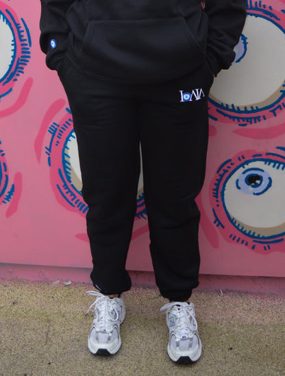 IONIA White logo Tracksuit Bottoms